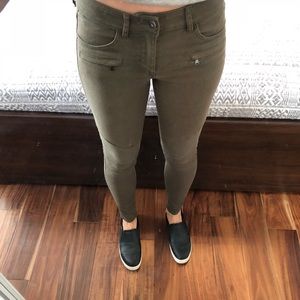 H&M Olive Green Moto Pants